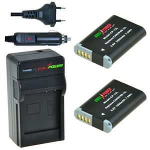 Chilipower 2 x NB-12L accu's voor Canon - inclusief oplader en autolader - Origineel 