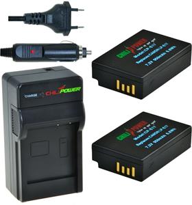 Chilipower 2 x LP-E17 accu's voor Canon - inclusief oplader en autolader - Origineel 