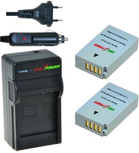 Chilipower 2 x EN-EL24 accu's voor Nikon - inclusief oplader en autolader - Origineel 