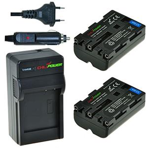 Chilipower 2 x NP-FM500H accu's voor Sony - inclusief oplader en autolader - Origineel 