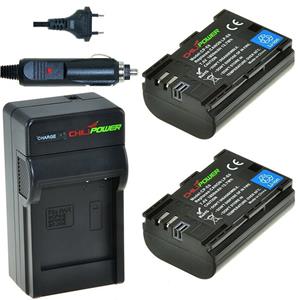 Chilipower 2 x LP-E6 accu's voor Canon - inclusief oplader en autolader - Origineel 
