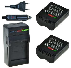 Chilipower 2 x CGA-S006 accu's voor Panasonic - inclusief oplader en autolader - Origineel 