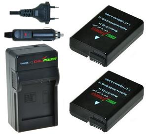 Chilipower 2 x EN-EL14 accu's voor Nikon - inclusief oplader en autolader - Origineel 