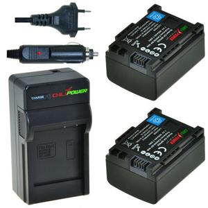 Chilipower 2 x BP-808 accu's voor Canon - inclusief oplader en autolader - Origineel 