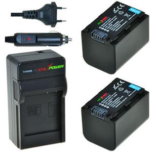 Chilipower 2 x NP-FH70 accu's voor Sony - inclusief oplader en autolader - Origineel 