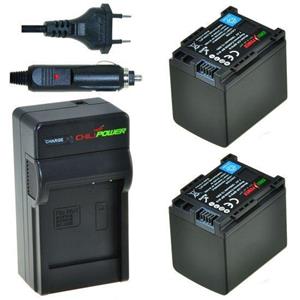 Chilipower 2 x BP-819 accu's voor Canon - inclusief oplader en autolader - Origineel 