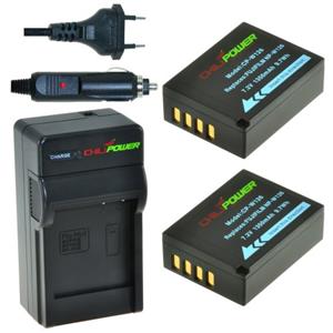 Chilipower 2 x NP-W126 accu's voor Fujifilm - inclusief oplader en autolader - Origineel 