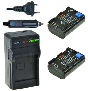 Chilipower 2 x LP-E6N accu's voor Canon - inclusief oplader en autolader - Origineel 