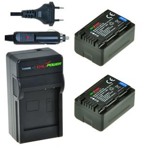 Chilipower 2 x VW-VBT190 accu's voor Panasonic - inclusief oplader en autolader - Origineel 