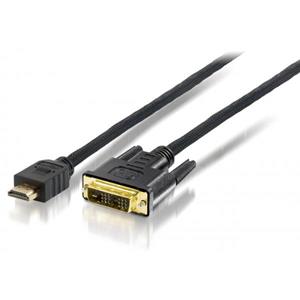 Abi Equip 119325 High quality HDMI to DVI-D Single-Link Adapter Cable, M/M, 5m, Gold-plated, Black