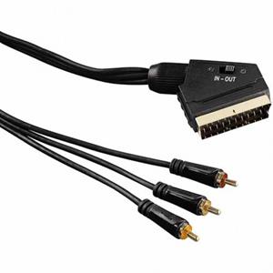HAMA Scart naar RCA-kabel 3m 3 ster