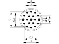 Weidmüllerlerlerlerlerlerlerlerlerlerlerlerlerlerlerlerlerlerlerlerlerlerlerlerlerlerlerlerlerlerler 1224410000 Stekker inzetstuk 19 Solderen 1 stuk(s)