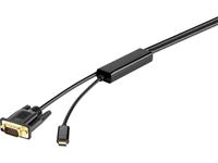 USB / VGA Aansluitkabel Renkforce [1x USB-C stekker - 1x VGA-stekker] 3 m Zwart