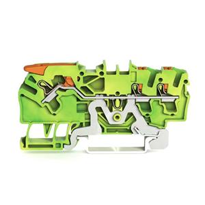 Aardingsklem 5.20 mm Push-In-klem Groen-geel Wago 2102-5307 50 stuks