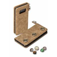 drukknopen wallet hoes - Samsung Galaxy S8 - taupe