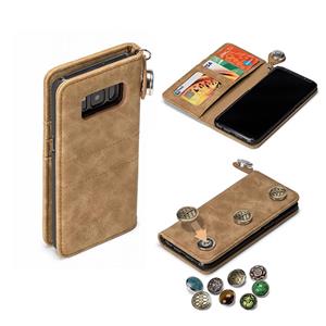 GranC drukknopen wallet hoes - Samsung Galaxy S8 - taupe