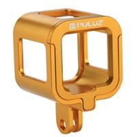 PULUZ Housing Shell CNC Aluminum Alloy Protective Cage with Insurance Frame for GoPro HERO5 Session /HERO4 Session /HERO Session(Gold)