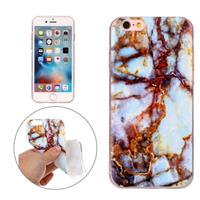 For iPhone 6 & 6s Blue Brown Marble Pattern Soft TPU Protective Case
