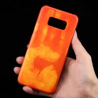 Samsung Galaxy S8 PLUS / G9550 Thermisch aanraakgevoelig en kleurveranderend back cover Hoesje (Oranje)