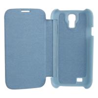 Kruis structuur lederen + Plastic Cover beschermings hoesje voor Samsung Galaxy S IV / i9500 (Baby blauw)