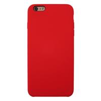 For iPhone 6 & 6s Pure Color Liquid Silicone + PC Protective Back Cover Case(Red)