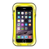 LOVE MEI for iPhone 7 Plus Waistline Triobump Professional and Powerful Dustproof Shockproof Anti-slip Metal Protective Case(Yellow)