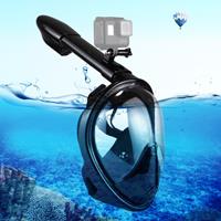 PULUZ 260mm Tube Water Sports Diving Equipment Full Dry Snorkel Mask for GoPro HERO6 /5 /5 Session /4 Session /4 /3+ /3 /2 /1 Xiaoyi and Other Action Cameras S/M Size(Black)