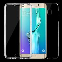 For Samsung Galaxy S6 Edge+ / G928 0.75mm Double-sided Ultra-thin Transparent TPU Protective Case (Transparent)