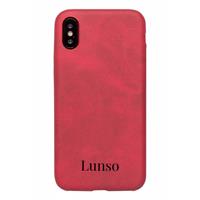 ultra dunne backcover hoes - iPhone X / XS - lederlook rood