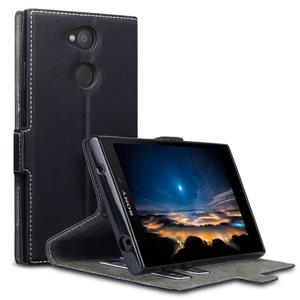 Qubits slim wallet hoes - Sony Xperia L2 - zwart