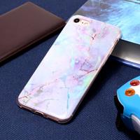 For iPhone 8 & 7 Pink Gold Marble Pattern Soft Protective Back Cover Case