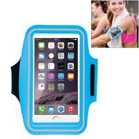 HAWEEL Sport Armband Case with Earphone Hole & Key Pocket for iPhone 6 Plus Samsung Galaxy S6 / S5(Baby Blue)