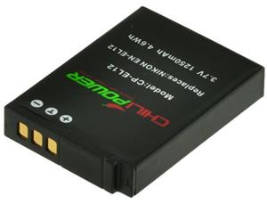 Chilipower EN-EL12 accu voor Nikon - 1250mAh