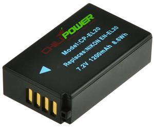 Chilipower EN-EL20 accu voor Nikon - 1200mAh