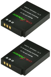 Chilipower EN-EL12 accu voor Nikon - 1250mAh - 2-Pack