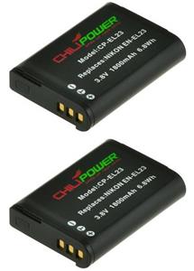 Chilipower EN-EL23 accu voor Nikon - 1800mAh - 2-Pack
