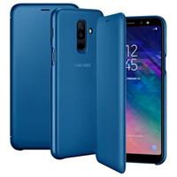 Samsung Wallet Cover Booklet Samsung Galaxy A6 Plus (2018) Blauw