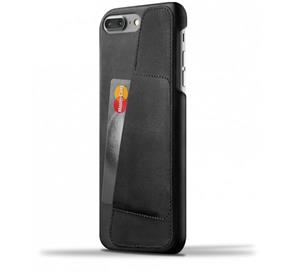 iPhone 7 Plus / iPhone 8 Plus Mujjo Wallet Leder Cover - Zwart