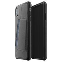 Leather Wallet Case iPhone XS Max Zwart