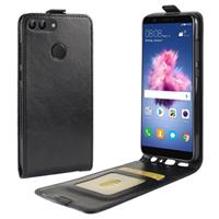 Huawei P Smart Verticale Flip Cover met Creditcard-slot - Zwart