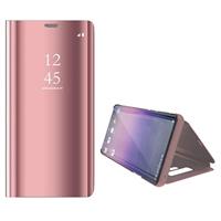 Luxury Series Mirror View Samsung Galaxy Note9 Flip Cover - Rose Gold