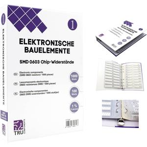 TRU COMPONENTS TC-6869408 Assortiment SMD 0603 0.1 W 1 % 1000 onderdelen