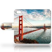 B2Ctelecom iPhone 5 | 5s | SE Boekhoesje Uniek Design Golden Gate Bridge