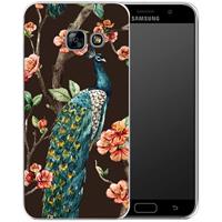 Samsung Galaxy A3 2017 Uniek TPU Hoesje Pauw met Bloemen