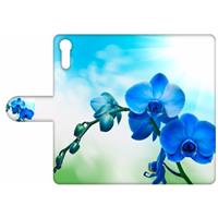 B2Ctelecom Sony Xperia XZ Uniek Design Hoesje Blauwe Orchidee