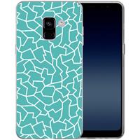 Samsung Galaxy A8 (2018) TPU Hoesje Blue Shapes