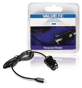 Valueline VLMB60890B10 Micro-usb-autolader Micro Usb Male - 12v...