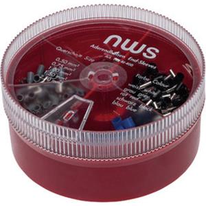 NWS 144-BI-400 Assortiment adereindhulzen 0.50 mm² - 2.50 mm² Blauw, Grijs, Zwart, Wit, Rood 400 stuk(s)