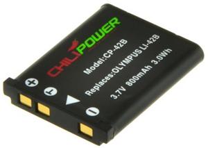 Chilipower Li-40B / Li-42B accu voor Olympus - 800mAh