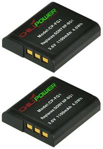 Chilipower NP-BG1 / NP-FG1 accu voor Sony - 1100mAh - 2-Pack